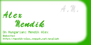 alex mendik business card